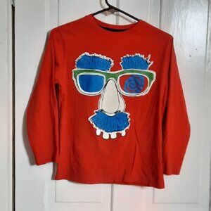 CRAZY 8 Kids Funny Graphic Long Sleeve Tee, Thick Warm Cotton Shirt, Silly Shirt